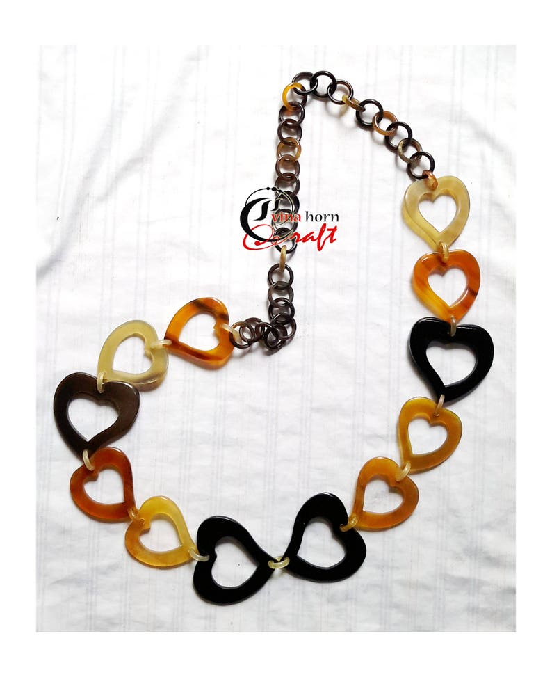 Natural Buffalo Horn Necklaces chain necklace handmade in Vietnam image 3