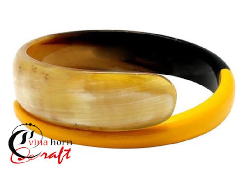 Horn bracelets lacquer horn jewelry Horn bracelets natural image 1