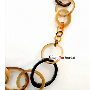 Natural Buffalo Horn Necklaces chain necklace handmade in Vietnam image 2