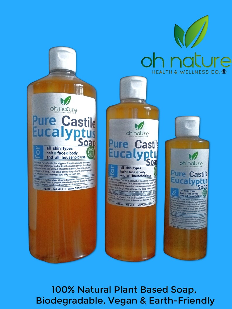 EUCALYPTUS ANTIBACTERIAL Oh Nature Pure Organic Castile Etsy