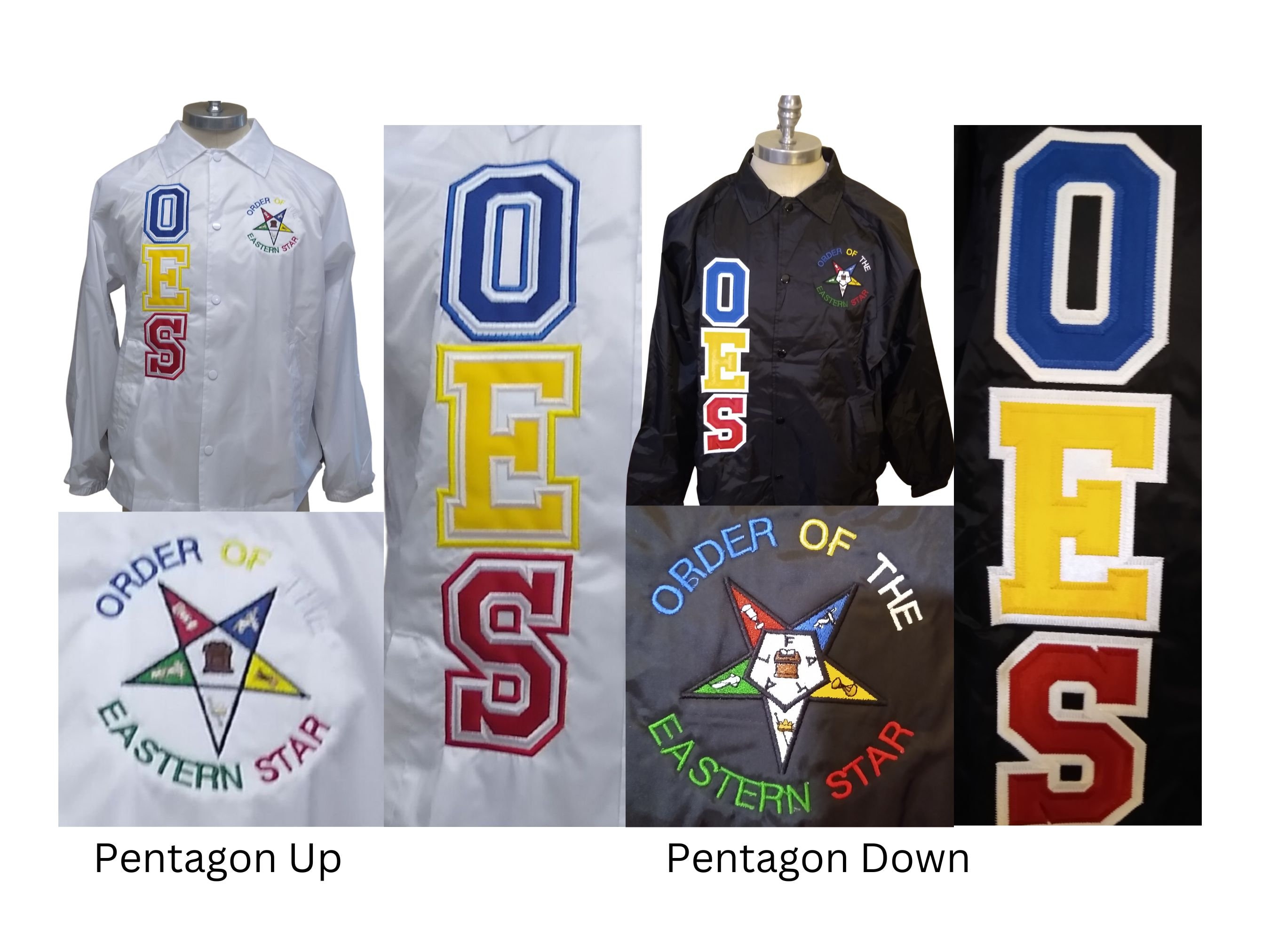 Eastern Star Chapter Jacket, OES Line Jacket, Crossing Eastern Star Chapter Jacket, OES Line Jacket, Crossing