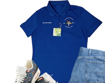 Eastern Star, OES Chapter, Polo Shirt, Ladies Fit, Custom Made To Order