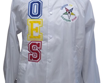 Eastern Star chapter jacket, OES Line Jacket,  Crossing Lightweight Jacket, Unisex Fit, Custom Made To Order