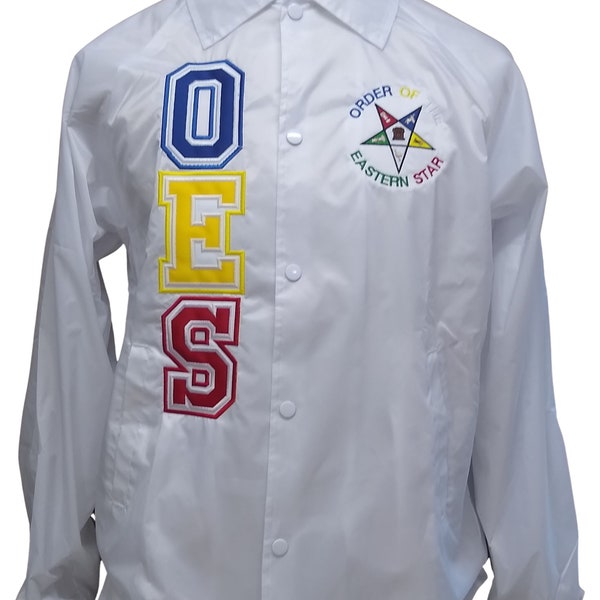Eastern Star chapter jacket, OES Line Jacket,  Crossing Lightweight Jacket, Unisex Fit, Custom Made To Order