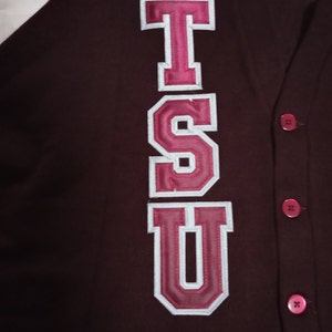 Texas Southern University, HBCU Cardigan, Texas Southern Sweater, Unisex Fit, Custom Apparel Made To Order Bild 3