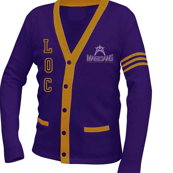 LeMoyne Owen College,  HBCU Cardigan,  Varsity Sweater, Unisex Fit, Custom Apparel Made To Order