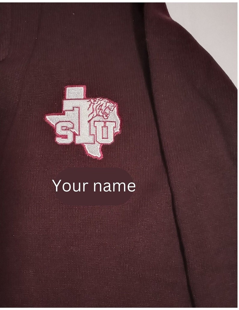 Texas Southern University, HBCU Cardigan, Texas Southern Sweater, Unisex Fit, Custom Apparel Made To Order Bild 4