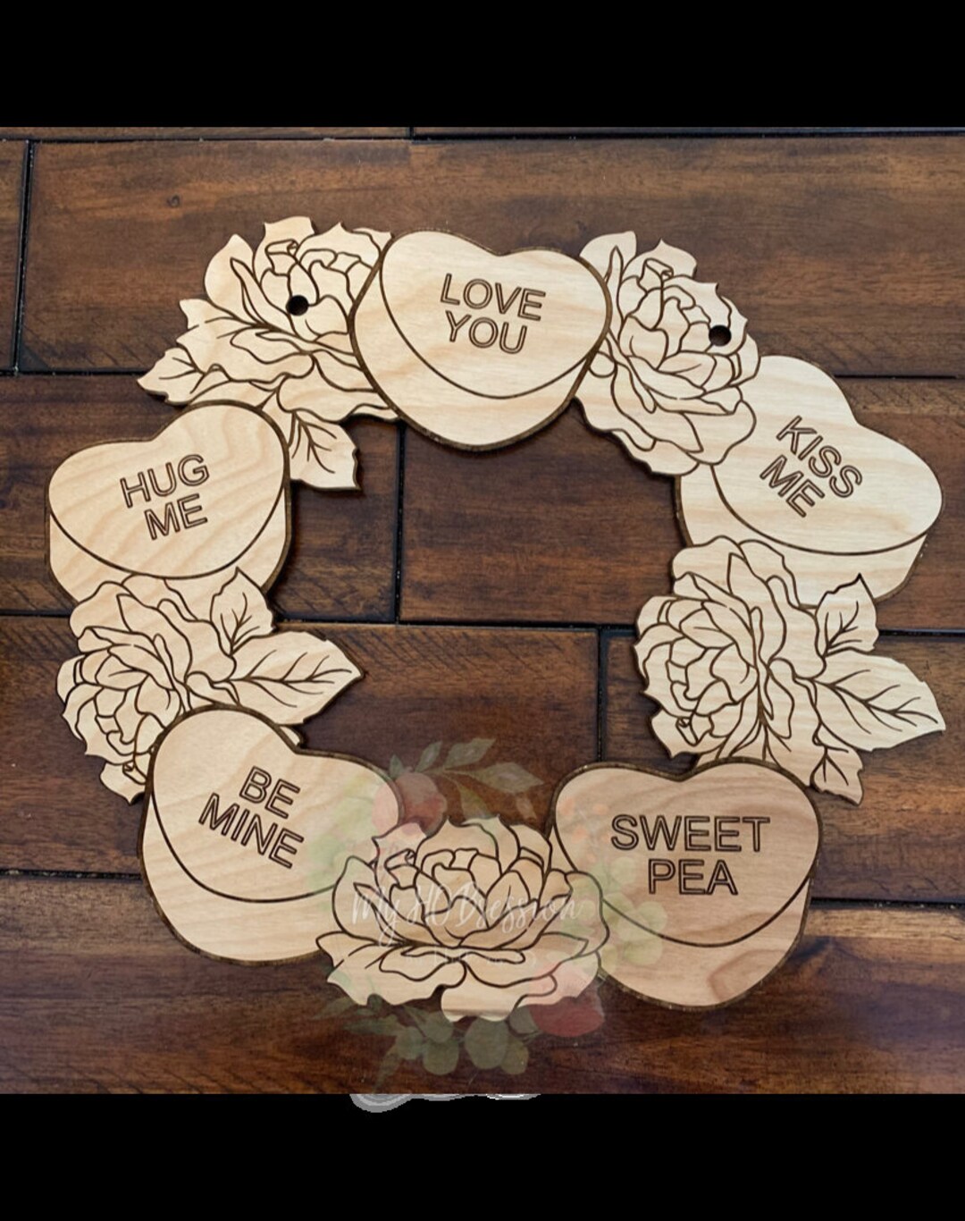 Valentine's Day Heart Wreath SVG Cut File (digital Download ONLY!) - No ...