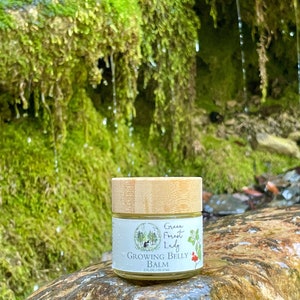 Growing Belly Balm - Zero Waste Belly Balm, Organic, Vegan, Plastic Free, 2 fl. oz.