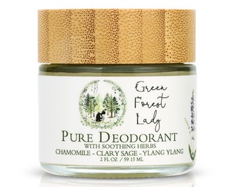 Pure Deodorant - Roman Chamomile Clary Sage Ylang Ylang - Aluminum - Free Deodorant, Natural Deodorant