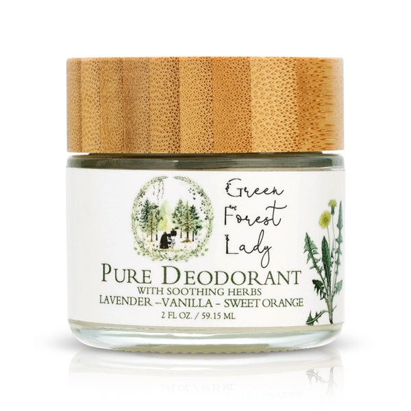 Pure Deodorant - Lavender Sweet Orange Vanilla - Aluminum - Free Deodorant, Natural Deodorant