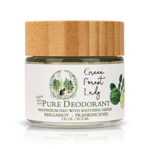 Pure Magnesium Deodorant - Bergamot, Frankincense -Baking Soda Free, Natural Deodorant