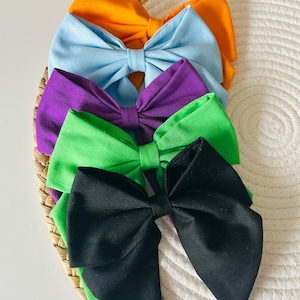 Solid color hair bows, sailor bows, fabric hair clips for girls, girls hair bows, classic style hair clips, women’s hair accessories