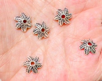 10 Sterling Silver Bead Caps,6mm 8mm 10mm for selection,Sterling Silver Flower Bead Caps