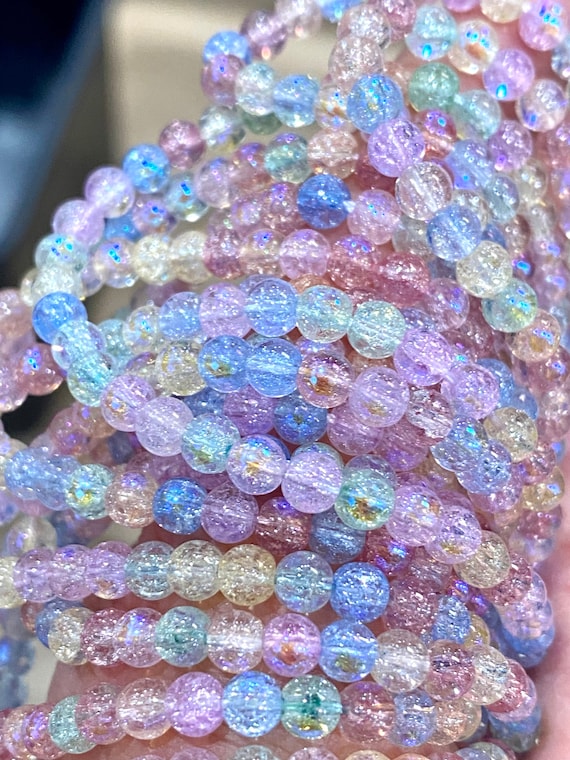 4mm,5mm, 6mm Glass Beads, Jewelry Making Beads, Neon Beads, Pastel