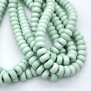 8mm natural Agate gemstone beads, rondelle shaped beads, bracelet beads, jewelry making beads, 30 beads per pack