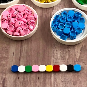 Honeycomb enamel tile beads, tile bracelet beads, enamel beads, jewelry making beads, colorblock beads, 5 beads per pack