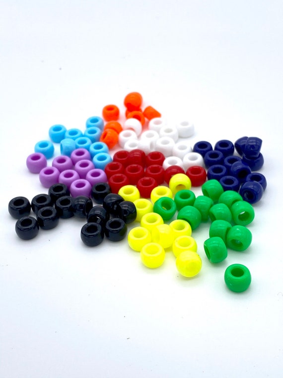 C 8mm Pony Beads, Jewelry Beads Hair Beads, Craft Beads Ponytail Beads, Kids  Beads, 50 Beads per Pack 