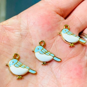 Enamel Charms Bird Shaped Charms Cute Enamel Charms Charm