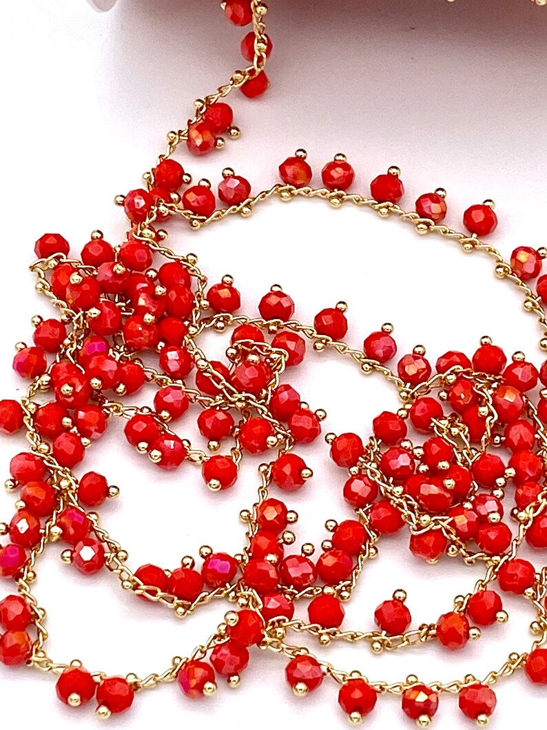 Beaded Rosary Chain Necklace Making Handmade Beaded Chain Etsy