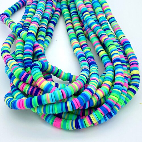 6mm 8mm Vinyl Heishi Beads Sherbet Polymer Clay Beads Etsy