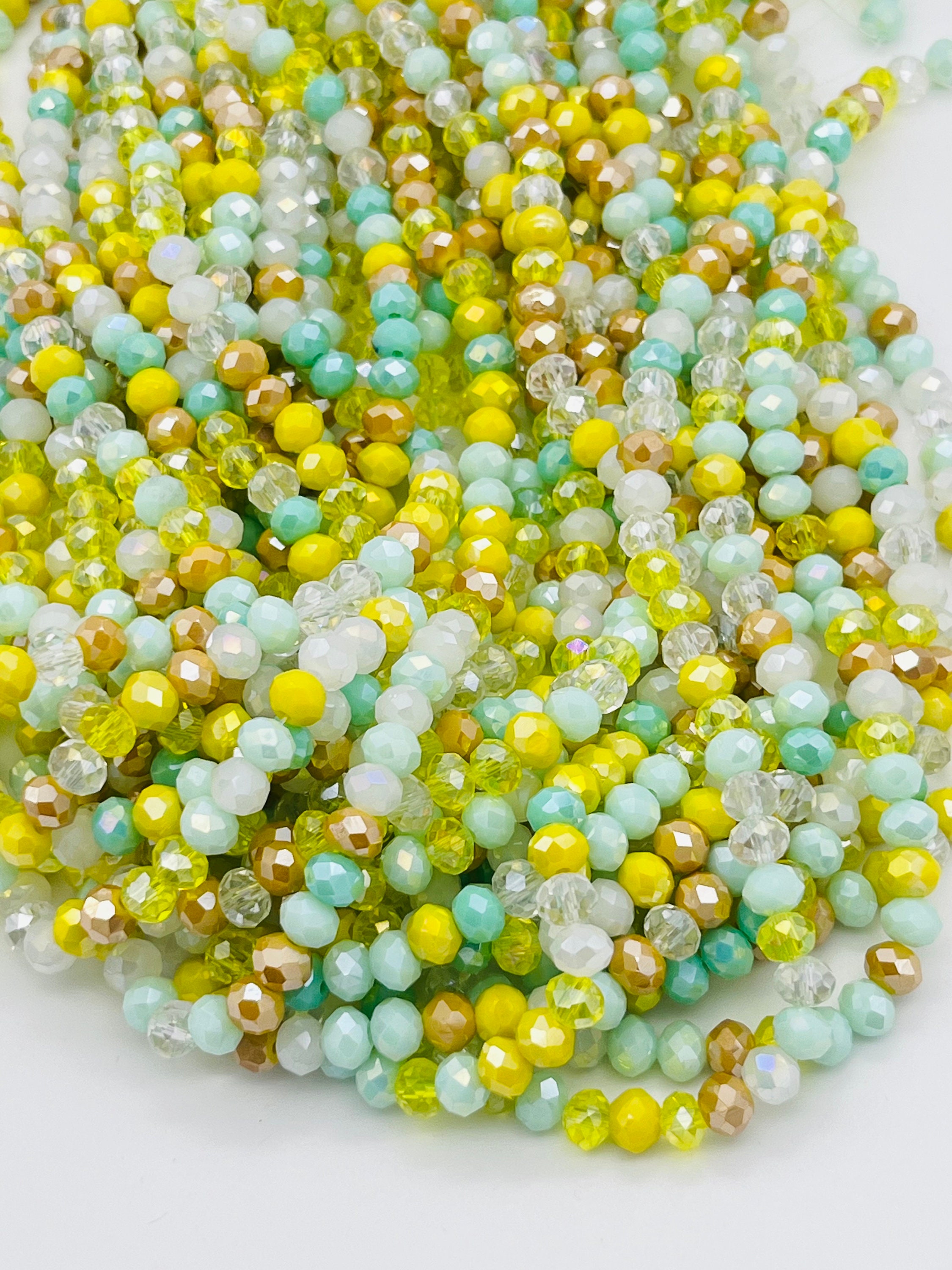 Clear 6mm and 8mm Heishi Beads, Jewelry Beads Boho Style Beads Bracelet  Beads 400 Beads per Pack 
