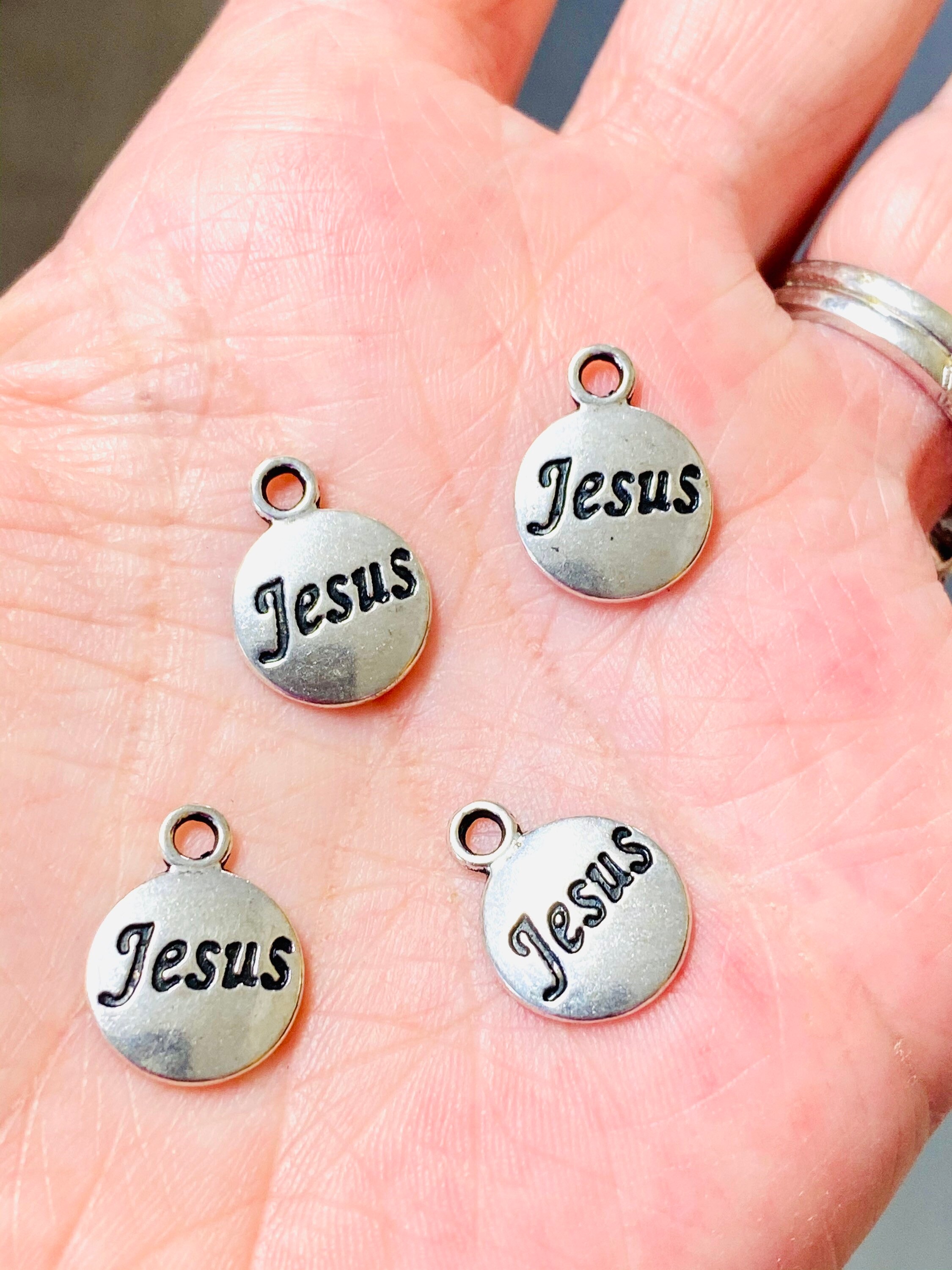 Jesus Charms Religious Charms Silver Charms Charm Etsy
