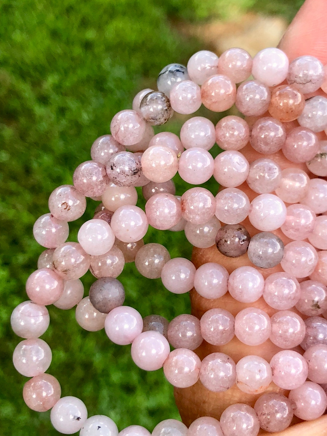 Cherry Blossom Jasper gemstone beads 8mm and 6mm gemstone Etsy