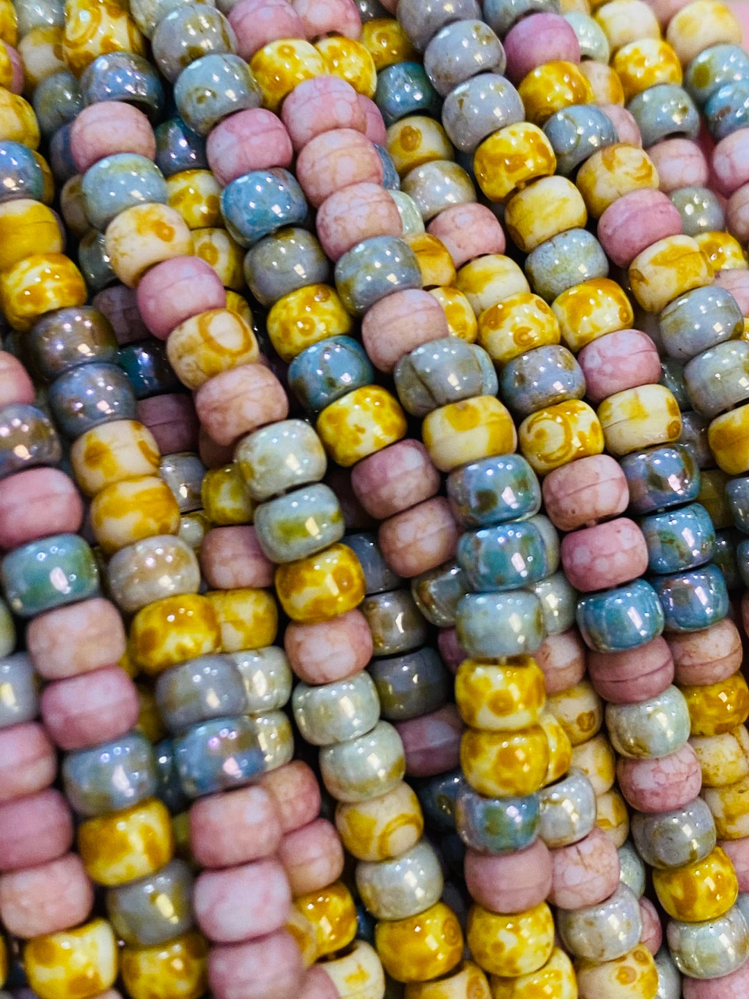 4mm Czech Glass Beads Pink Medley Aged Picasso Beads Seed Etsy