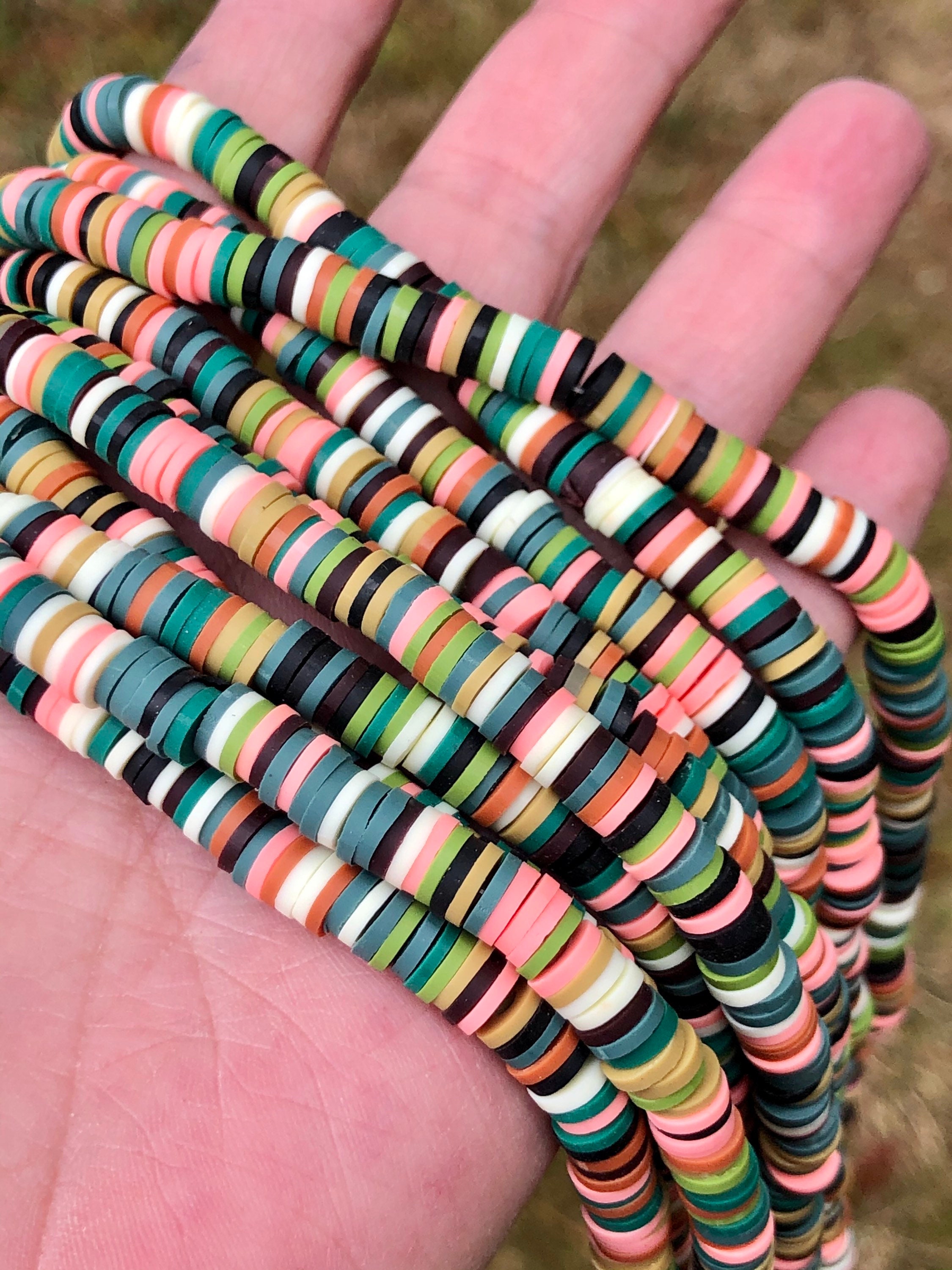 Polymeerklei heishi kralen 6 mm geel mix | Kralen en Kralen