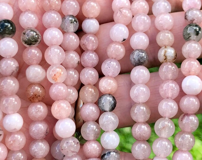 Cherry Blossom Jasper Gemstone Beads, 8mm and 6mm, Gemstone Beads