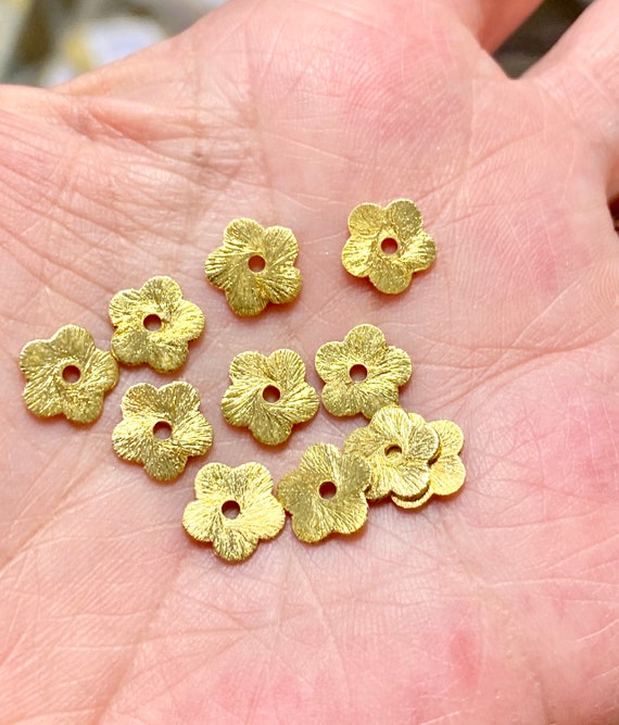 6mm, 8mm, 10mm Gold Plated Daisy Beads, Daisy Spacer Beads, Gold Jewelry  Beads, Bracelet Beads, Spacers, 25 Beads per Pack 