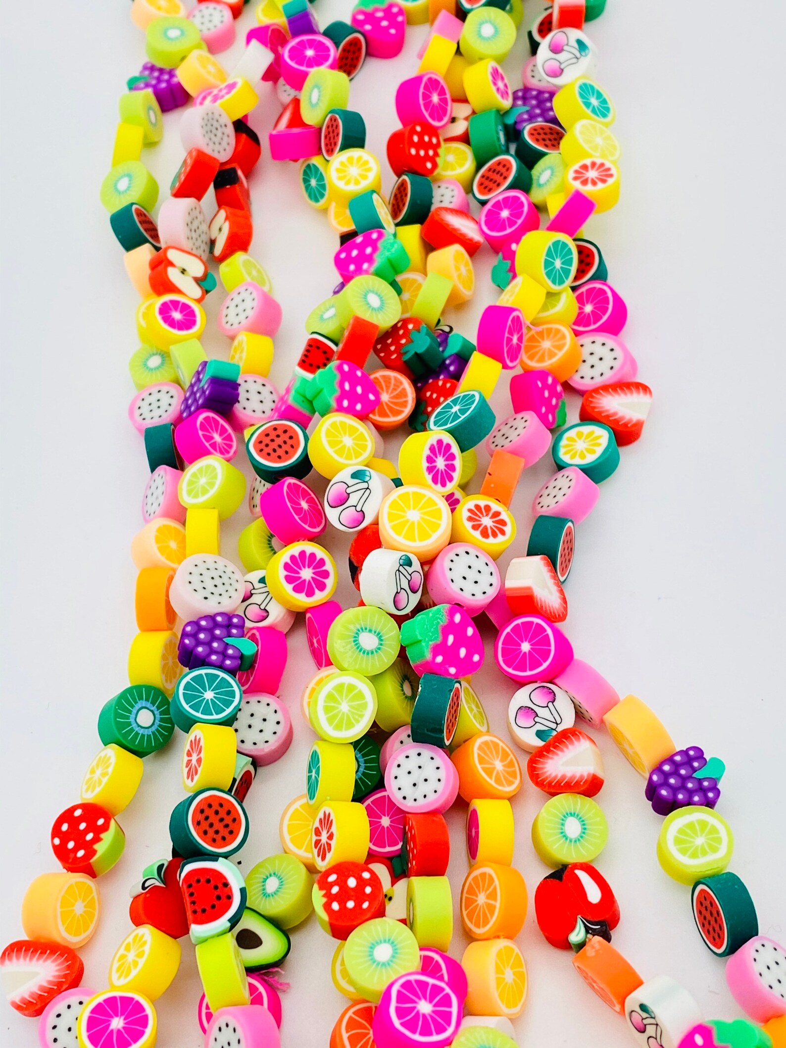 10mm Fruit Shaped Polymer Clay Beads Beads for Kids Jewelry Etsy