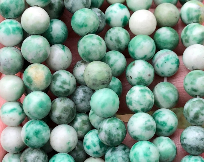 Semi-Aquamarine Blue Jade Beads - 12mm Round Loose Gemstone Beads For Jewelry Making (15 Inch Strand)