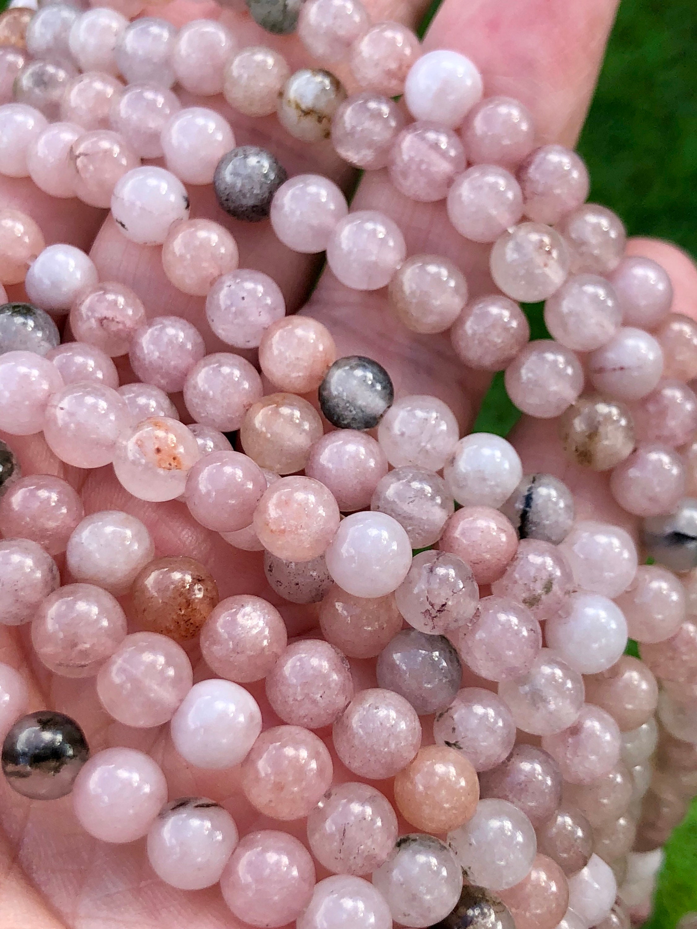 Cherry Blossom Jasper Gemstone Beads 8mm and 6mm Gemstone Etsy