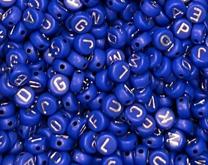 7mm Acrylic Alphabet Beads, Mint Green, Letter Beads, Word Beads ...