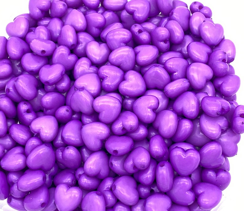 10mm heart shaped beads acrylic beads bracelet beads heart Etsy