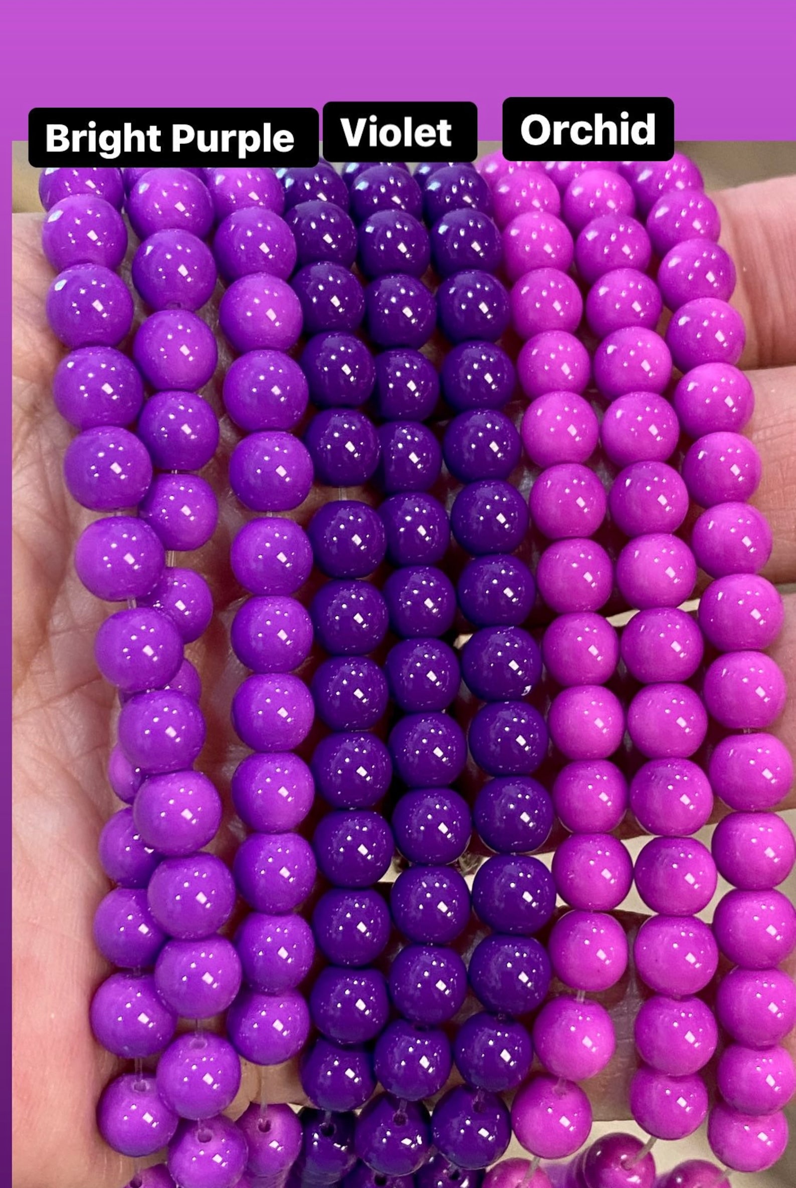 4mm5mm 6mm Glass Beads Jewelry Making Beads Neon Beads Etsy