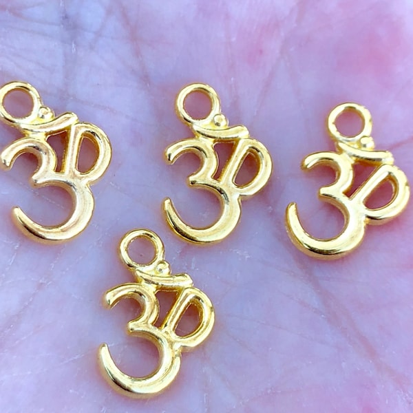 Tibetan style Ohm jewelry charms, double sided Yoga charms, jewelry making, silver jewelry charms, charm bracelet, 10 charms per pack