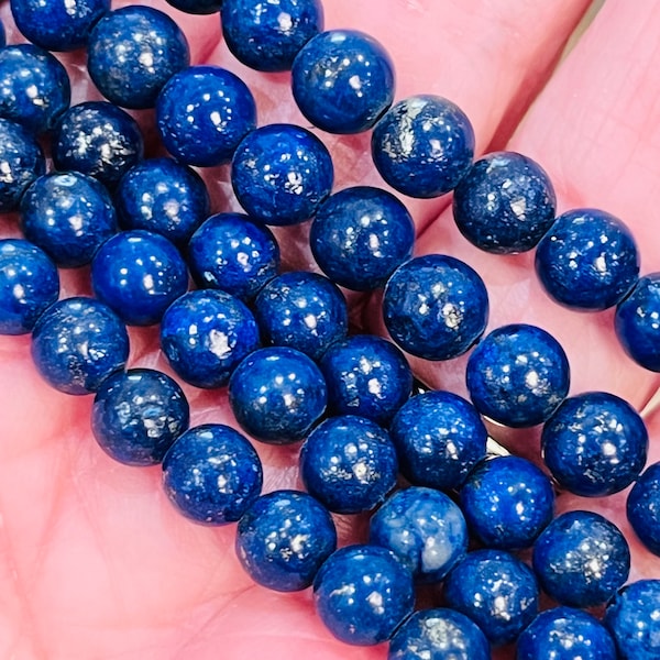 4mm, 6mm  Lapis Lazuli beads, round lapis gemstone jewelry making beads, gemstone beads, bracelet beads, blue lapis beads, stretch bracelets