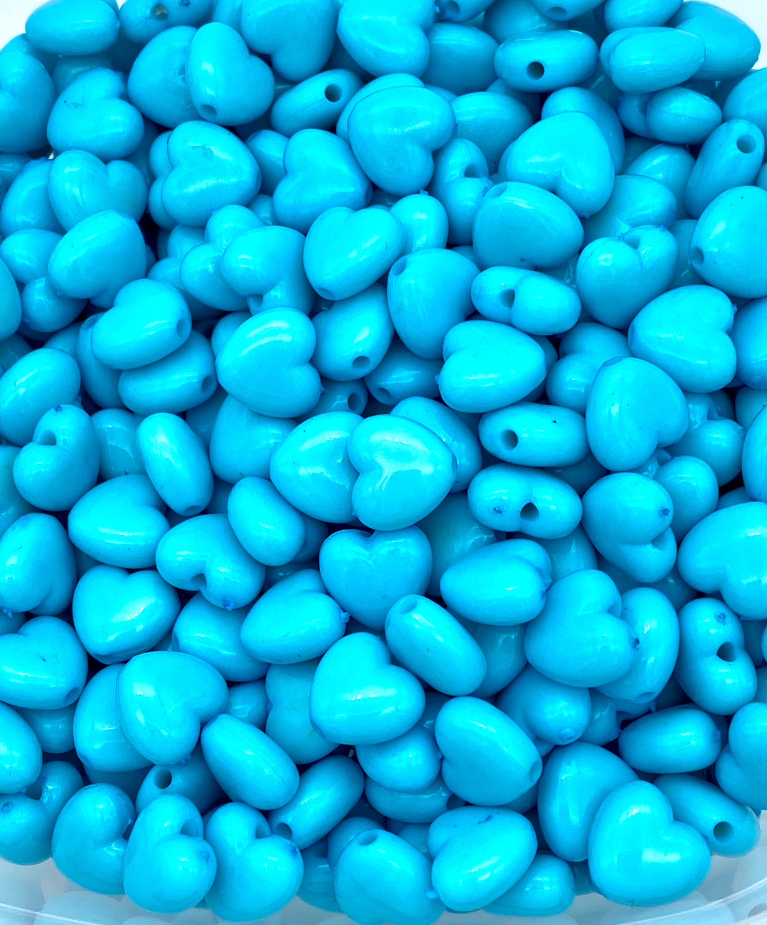 10mm Heart Shaped Beads Acrylic Beads Bracelet Beads Heart Etsy