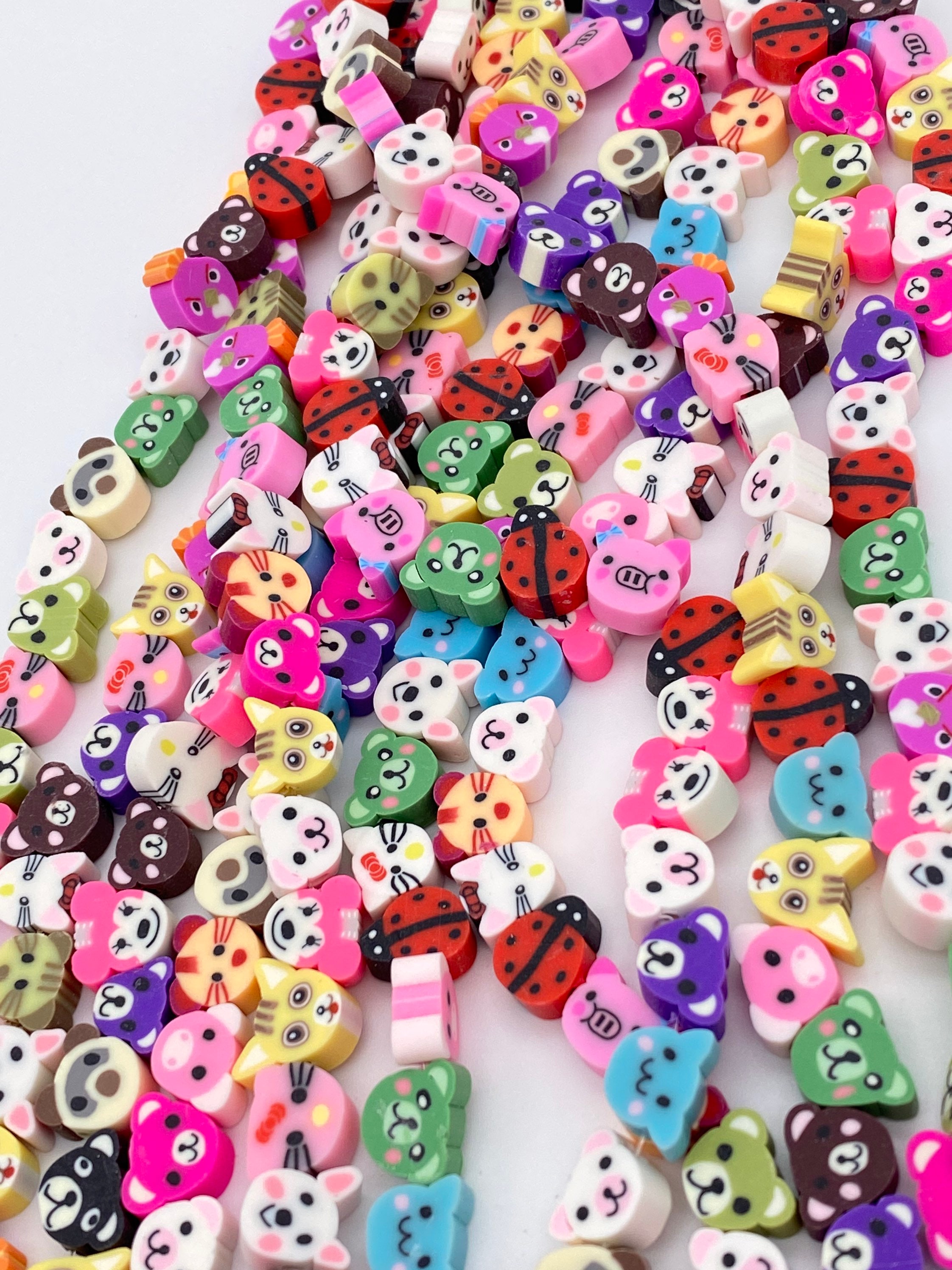 30-150Pcs/Lot Clay Beads Charms Animal Shape Clay Spacer Loose Polymer  Beads for Jewelry Making Bracelet Earring Accessories - AliExpress