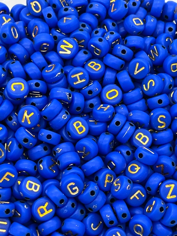 7mm Acrylic Alphabet Beads, Royal Blue, Letter Beads, Word Beads, Royal  Blue Alphabet Beads, Jewelry Beads, Bracelet Beads 