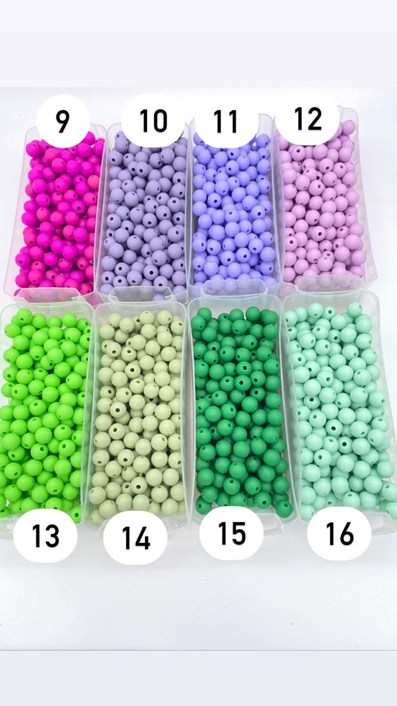 9mm Silicone Beads, Soft Beads, Rubber Beads, Jewelry Making Beads, Beads  for Kids, Rainbow Beads, Pastel Beads, Food Grade Beads 