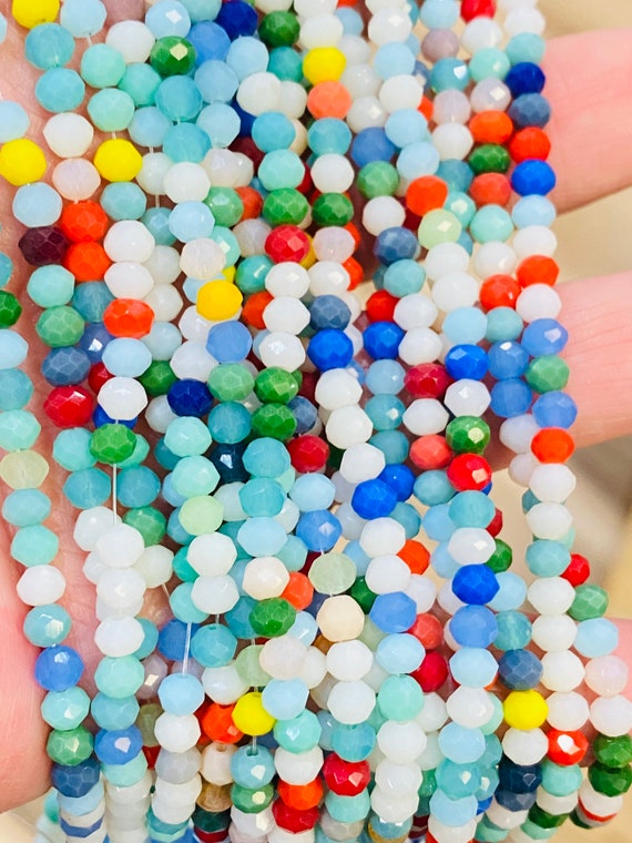 Faceted Plastic Colorful Beads ~ 8mm