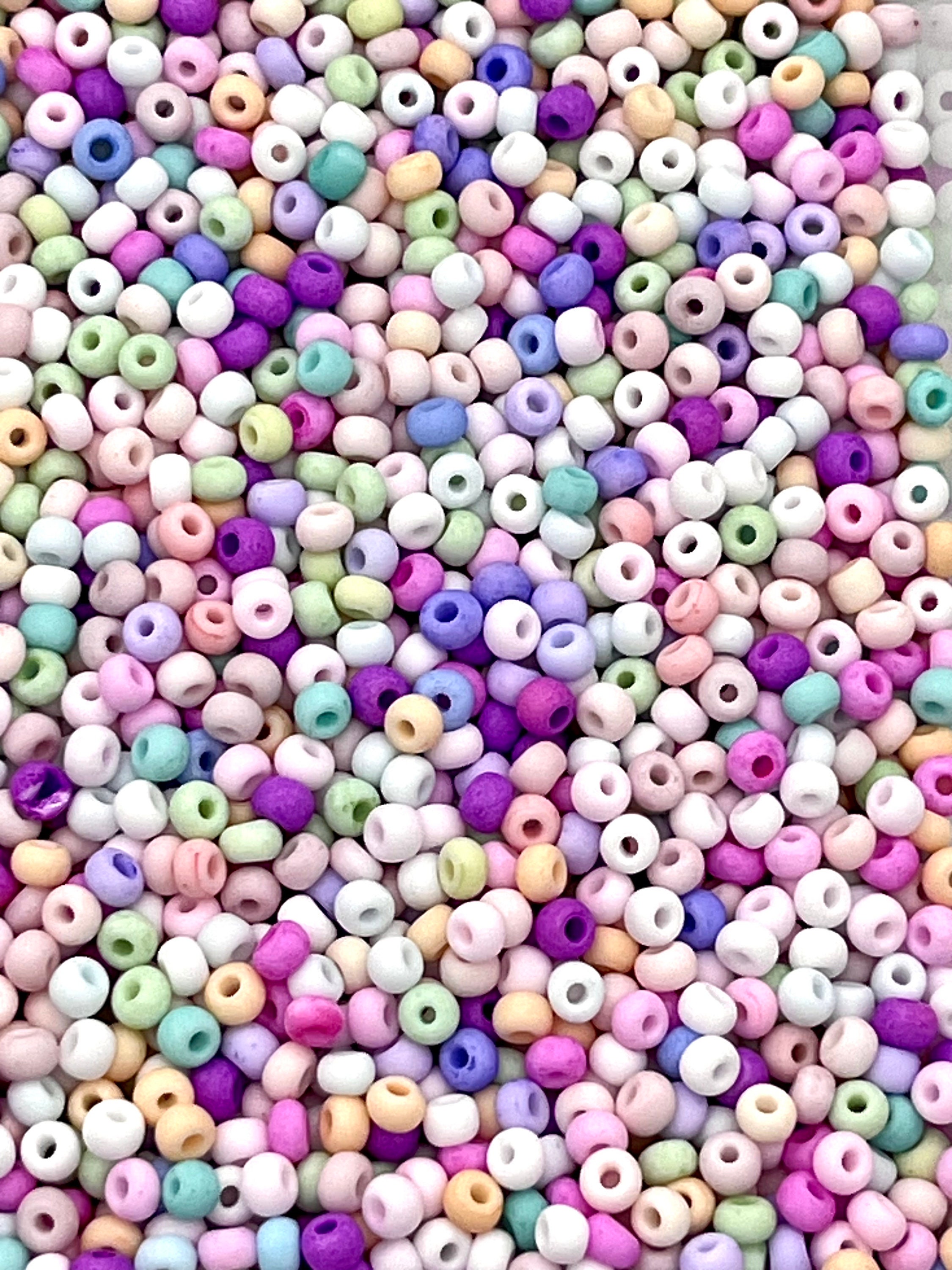 8/0 3mm Glass Seed Beads, 3mm Rainbow Seed Beads Wrap Bracelet Beads  Macrame Beads Jewelry Making Beads, Round Beads, 200 Beads per Strand 