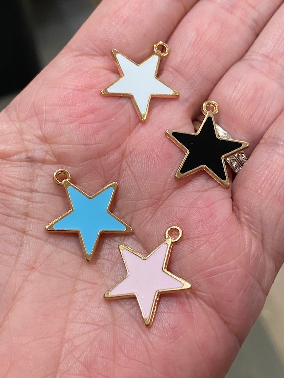 Star Shaped Charms, Enamel Charms, Jewelry Charms, Charm Bracelets, Star Charms, Bracelet Making, Cute Charms