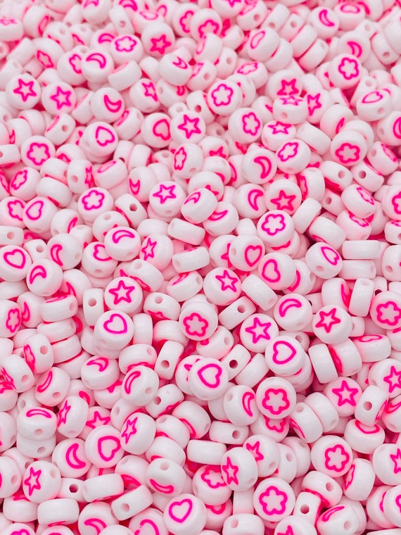 Perline acrilico cuore oro tondo 7x4mm | - Il negozio per i tuoi hobby fai da te