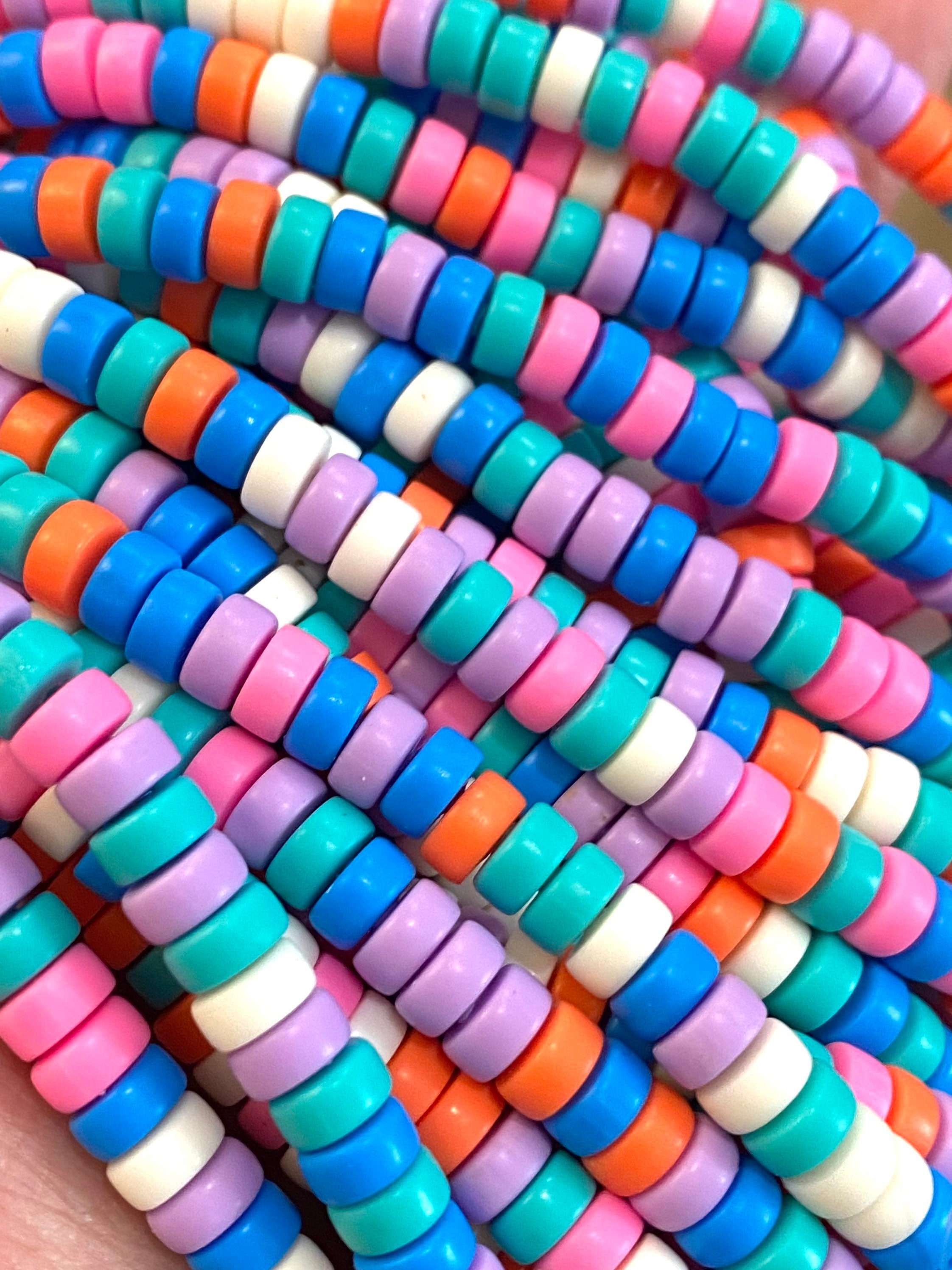 Mixed Color Flat Round Polymer Clay Beads 16 🎨 – RainbowShop for Craft