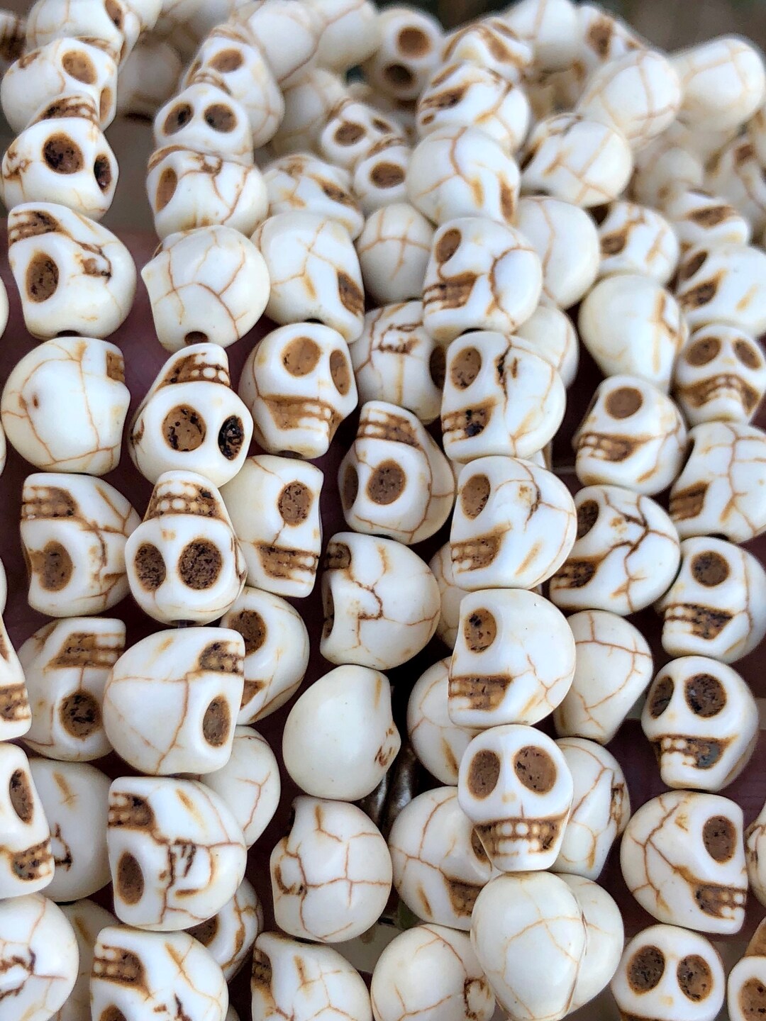 8mm 10mm Turquoise Skull Head Beads for Jewelry Making Etsy
